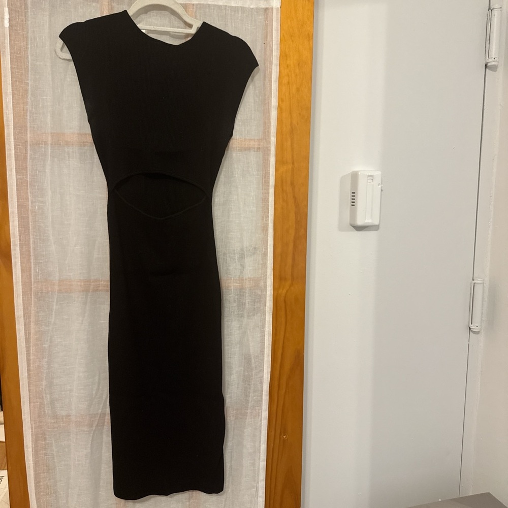 Aritzia Wilfred Black Cutout Dress Sleeveless